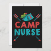 Camp Nurse Nursing RN Appreciation Camping Kaart (Voorkant)