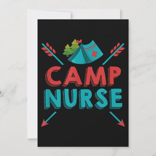 Camp Nurse Nursing RN Appreciation Camping Kaart (Voorkant)