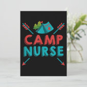 Camp Nurse Nursing RN Appreciation Camping Kaart (Staand voorkant)