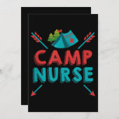Camp Nurse Nursing RN Appreciation Camping Kaart (Voorkant / Achterkant)