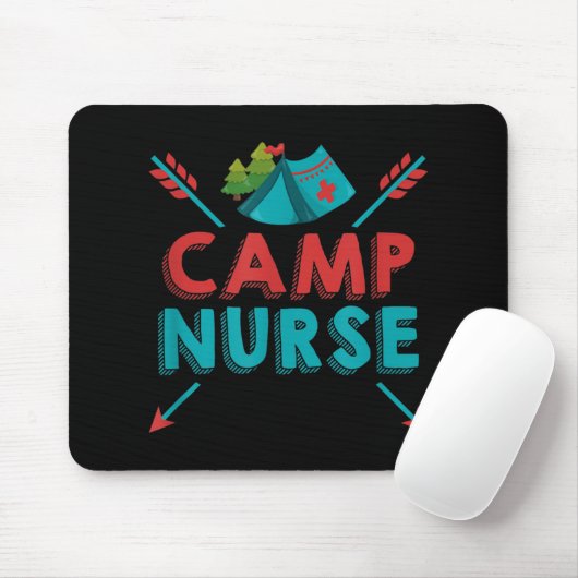 Camp Nurse Nursing RN Appreciation Camping Muismat (Met muis)
