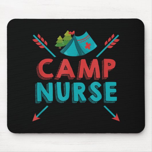 Camp Nurse Nursing RN Appreciation Camping Muismat (Voorkant)