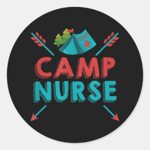 Camp Nurse Nursing RN Appreciation Camping Ronde Sticker