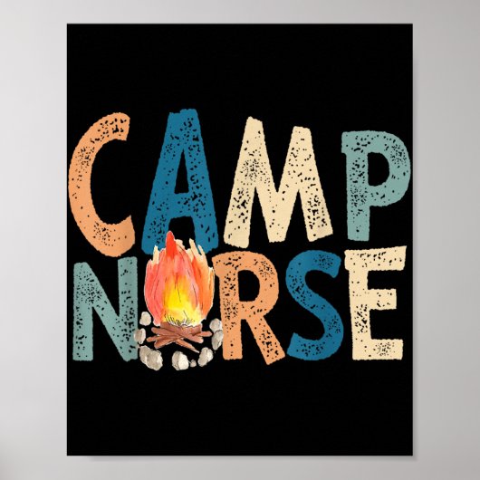 Camp Nurse Retro Poster (Voorkant)