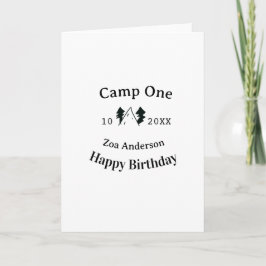 Camp one happy birthday name date campingadventure kaart