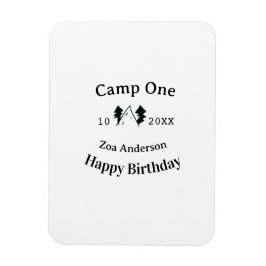 Camp one happy birthday name date campingadventure magneet