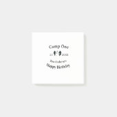 Camp one happy birthday name date campingadventure post-it® notes (Voorkant)