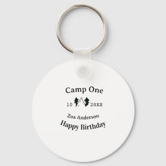 Camp one happy birthday name date campingadventure sleutelhanger