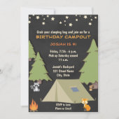 Camp Out Birthday Invitation Kaart (Voorkant)