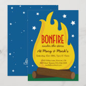 Camp out Birthday Party Invitation Kaart (Voorkant / Achterkant)