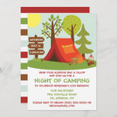 Camp Out Birthday Party Kaart (Voorkant / Achterkant)