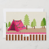 Camp out Glamping Birthday Party Invitation Kaart (Achterkant)