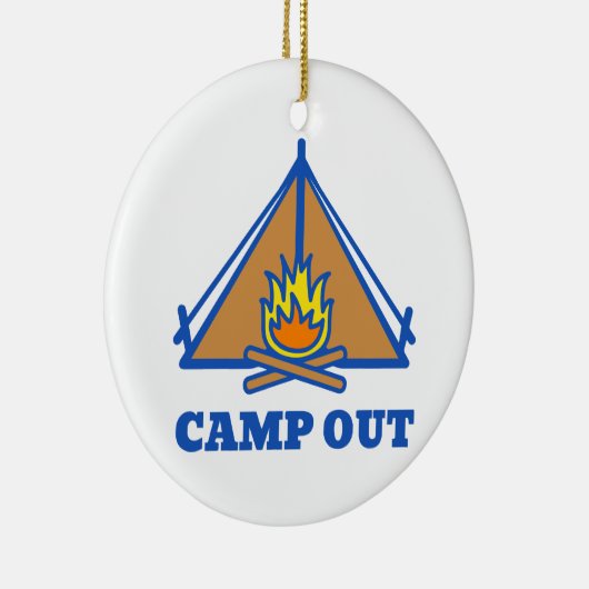 Camp out keramisch ornament (Rechts)
