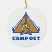 Camp out keramisch ornament (Voorkant)