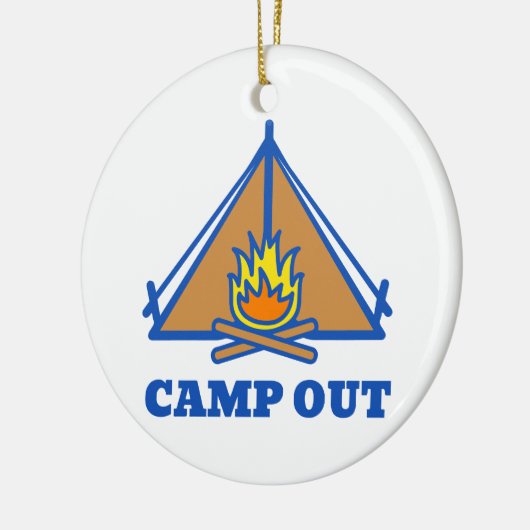 Camp out keramisch ornament (Links)