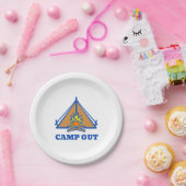 Camp out papieren bordje (Feest)