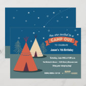 Camp Out Party Kaart (Voorkant / Achterkant)