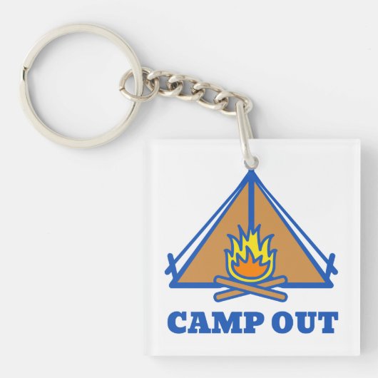 Camp out sleutelhanger (Voorkant)