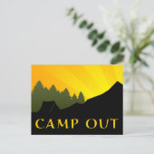 Camp Out Sunset Scene Briefkaart (Staand voorkant)