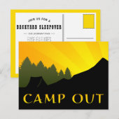 Camp Out Sunset Scene Briefkaart (Voorkant / Achterkant)