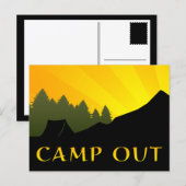 Camp Out Sunset Scene Briefkaart (Voorkant / Achterkant)
