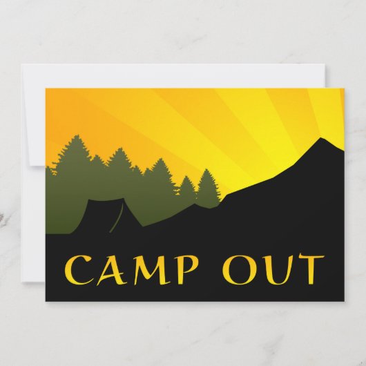 Camp Out Sunset Scene Kaart (Voorkant)