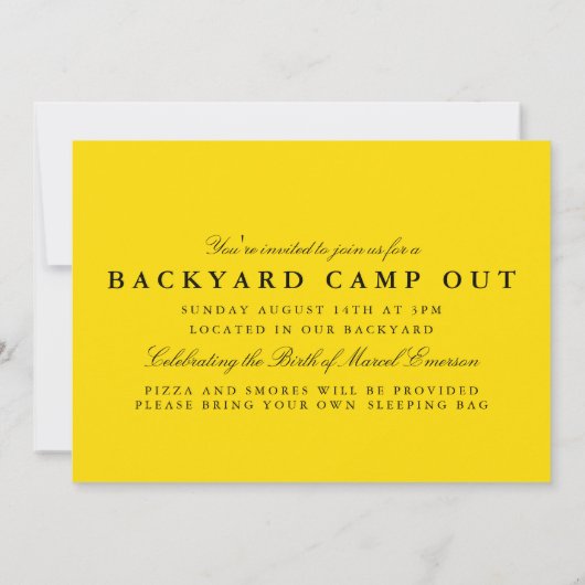 Camp Out Sunset Scene Kaart (Achterkant)