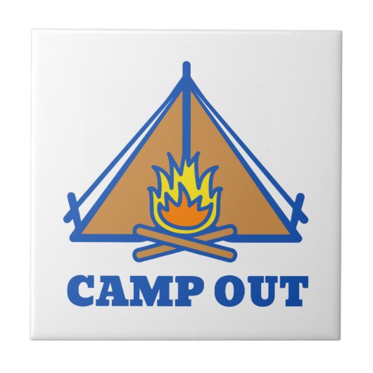 Camp out tegeltje (Voorkant)