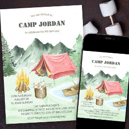 Camp Out Verjaardag Jongens Camping Avontuur Kaart