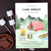 Camp Out Verjaardag Jongens Camping Avontuur Kaart