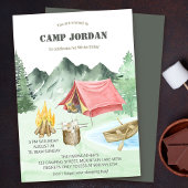 Camp Out Verjaardag Jongens Camping Avontuur Kaart