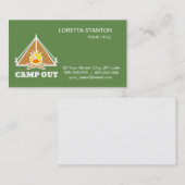 Camp out visitekaartje (Voorkant / Achterkant)