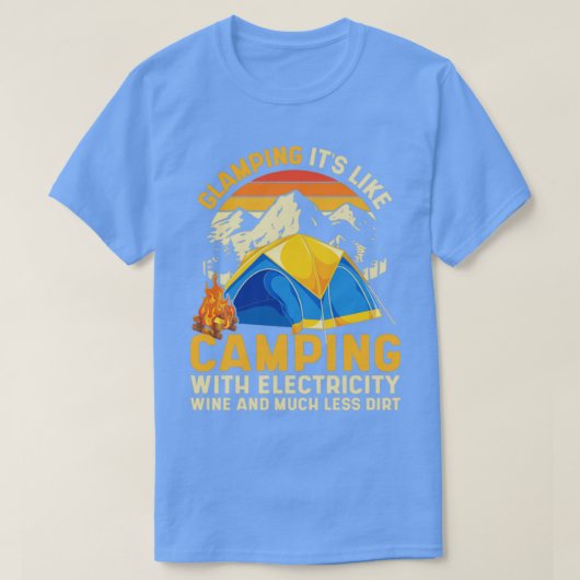 Camp Outdoor Natuur Camper Retro Camping Glamping T-shirt (Design voorkant)