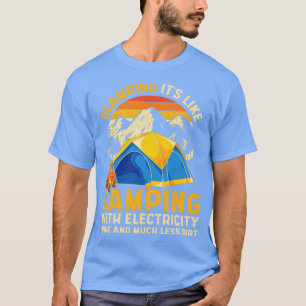 Camp Outdoor Natuur Camper Retro Camping Glamping T-shirt
