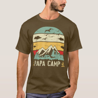 Camp Papa Camp de Bergboom Happy Camping Day Papa T-shirt