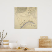 Camp Parapet Louisiana Map 1863-64 Poster (Keuken)