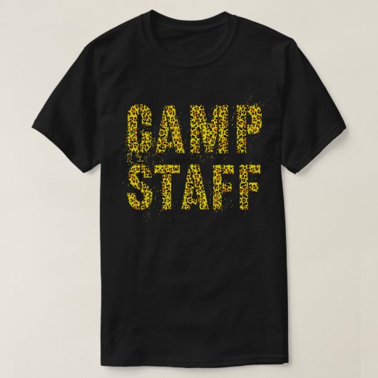 CAMP PERF Leopard Print Host Summer Counselor Tea T-shirt (Design voorkant)