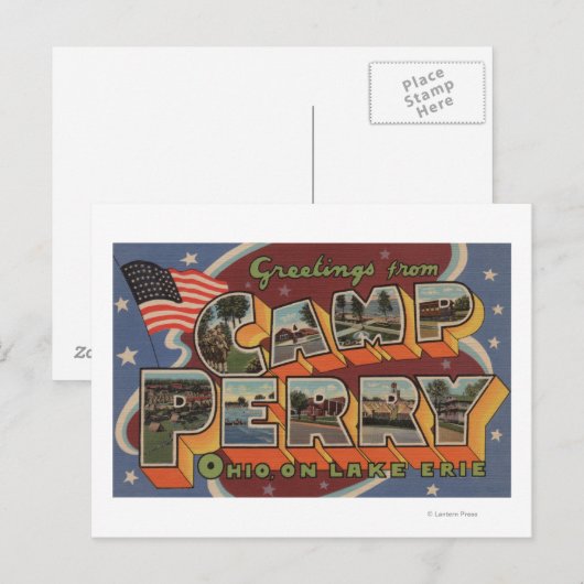 Camp Perry, Ohio - Lake Erie Briefkaart (Voorkant / Achterkant)