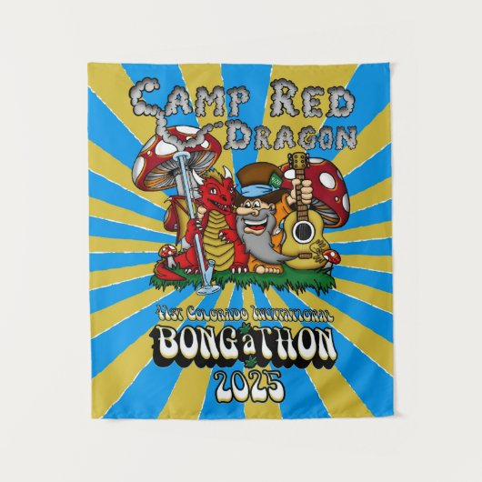 Camp Red Dragon 2025 B.A.T. Tapestry Wandkleed (Voorkant)