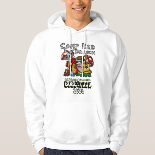 Camp Red Dragon 2025 B.A.T. White Hoodie (Voorkant)