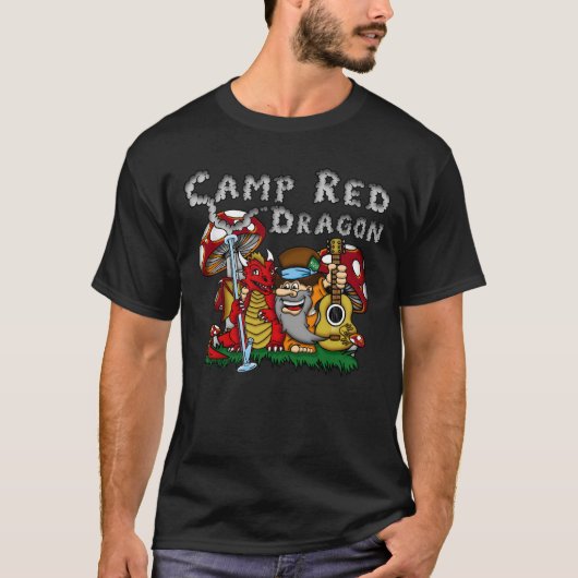 Camp Red Dragon 2025 B.A.T. Zwart D/S T-shirt (Voorkant)