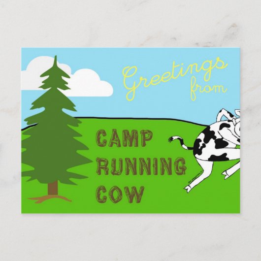 Camp Running Cow - Postcard Briefkaart (Voorkant)