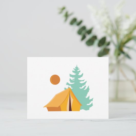 Camp Scene Briefkaart (Staand voorkant)