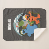 Camp Sesamstraat EST. 1969 | Jouw namen toevoegen Sherpa Deken (Voorkant (horizontaal))