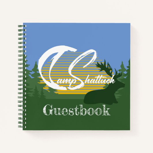 Camp Shattuck - Gastenboek Sunset Elk Notitieboek (Voorkant)