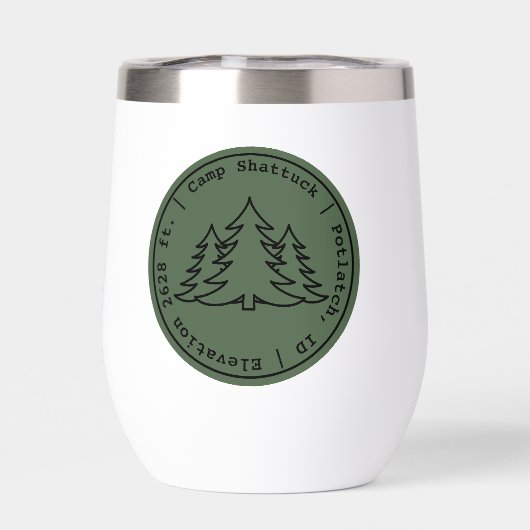 Camp Shattuck - Stamp Logo - Korte Tumbler (Achterkant)