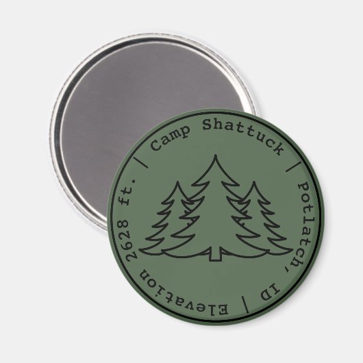 Camp Shattuck - Stamp Logo - Magneet (Voorkant / Achterkant)
