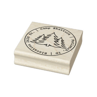 Camp Shattuck - Stamp Logo - Rubber Stamp Rubberstempel