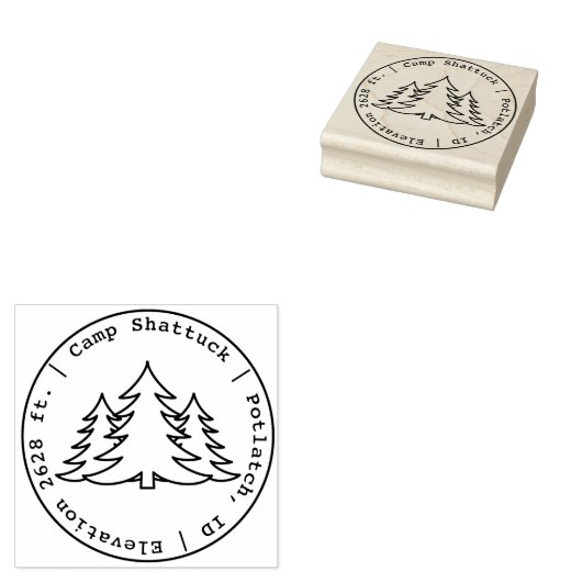 Camp Shattuck - Stamp Logo - Rubber Stamp Rubberstempel (Gestempeld)