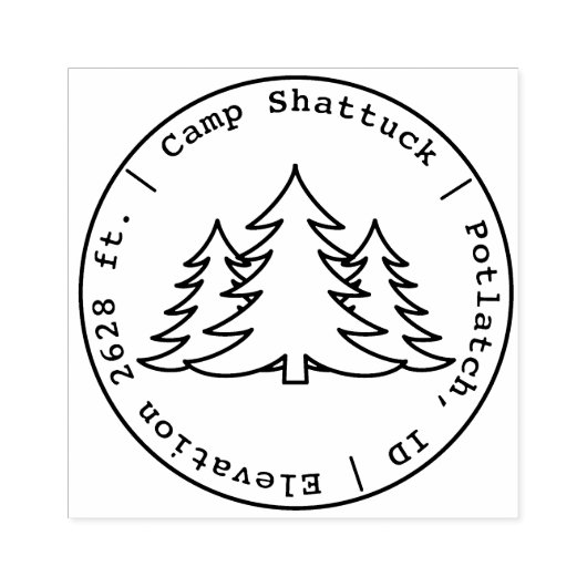 Camp Shattuck - Stamp Logo - Rubber Stamp Rubberstempel (Afrduk)